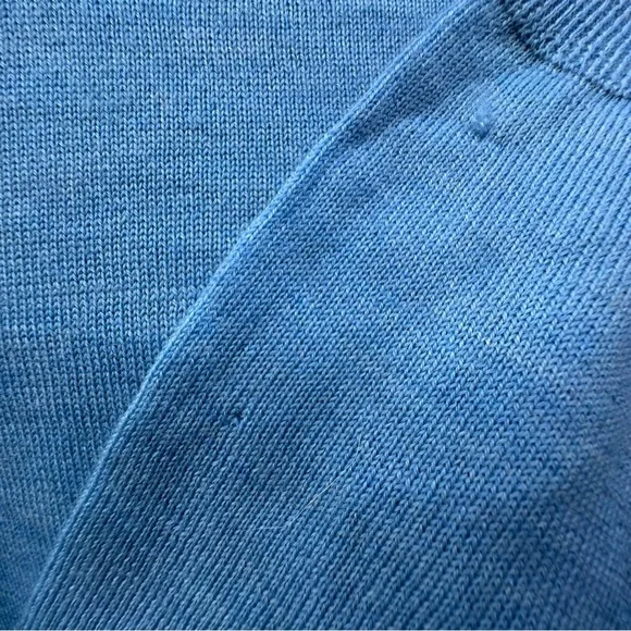 Calvin Klein Extra-Fine Merino Wool Sweater Baby Blue V-Neck NWT European Yarn L - Picture 13 of 15
